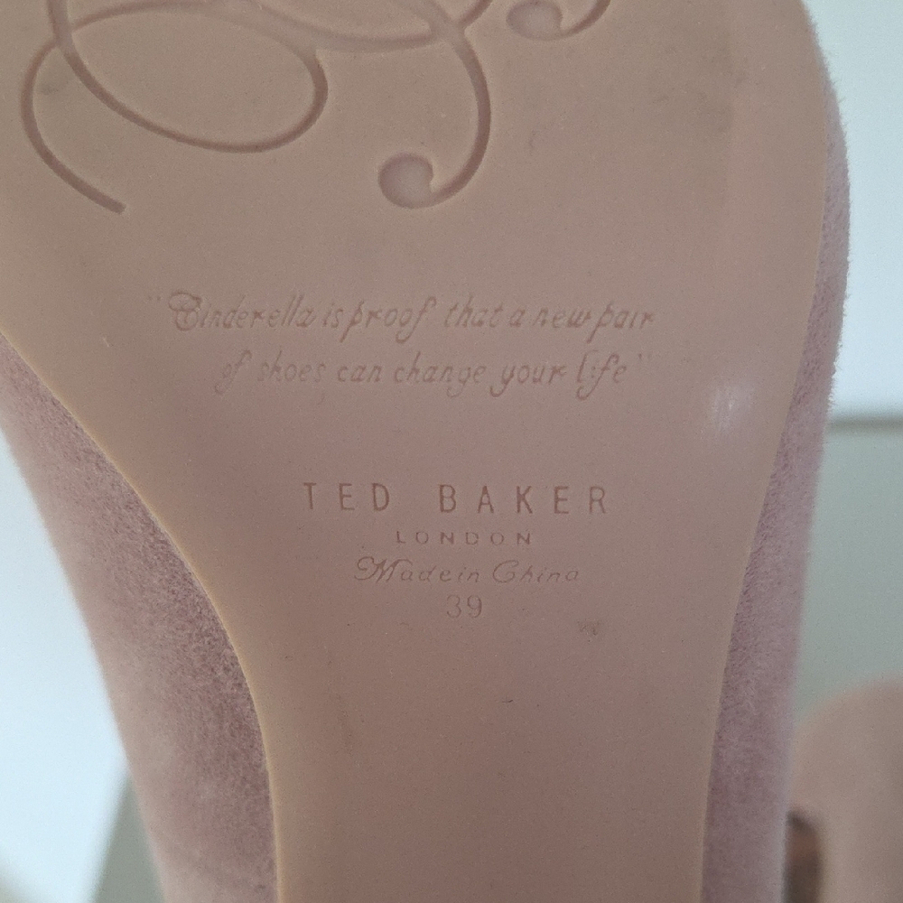 Ted Baker Blush Pink Suede Heels - Picture 6 of 7
